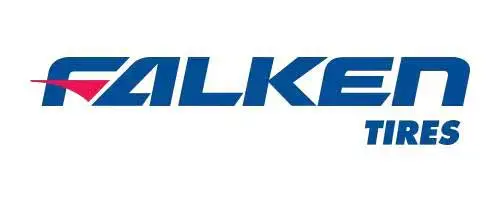 Falken Tires logo with the word "FALKEN" in bold blue letters and a red accent on the "A," and the word "TIRES" in blue to the bottom right.